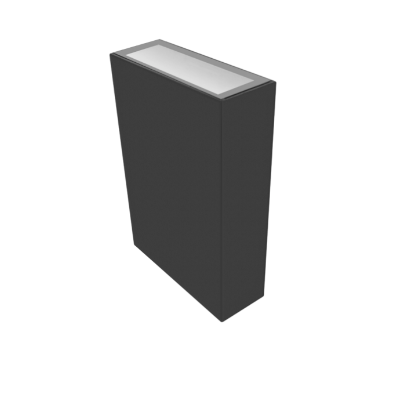 Arbotante Cuadrado 4W Negro Doble Disparo Uso Exterior - Wattko